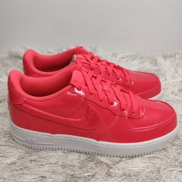 New Nike red/hot pink Air Force Ones - Picture 2 of 5